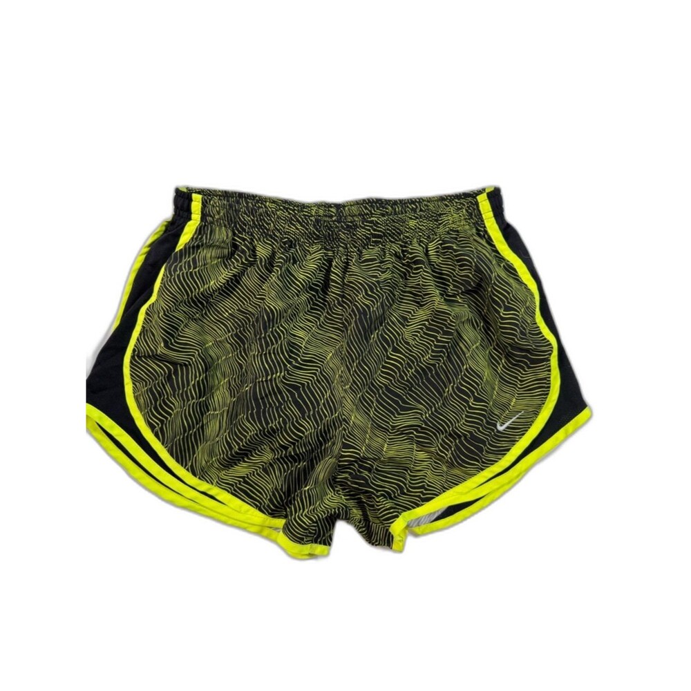 Nike Dri-FIT Tempo Running Shorts- Black and Neon Yellow